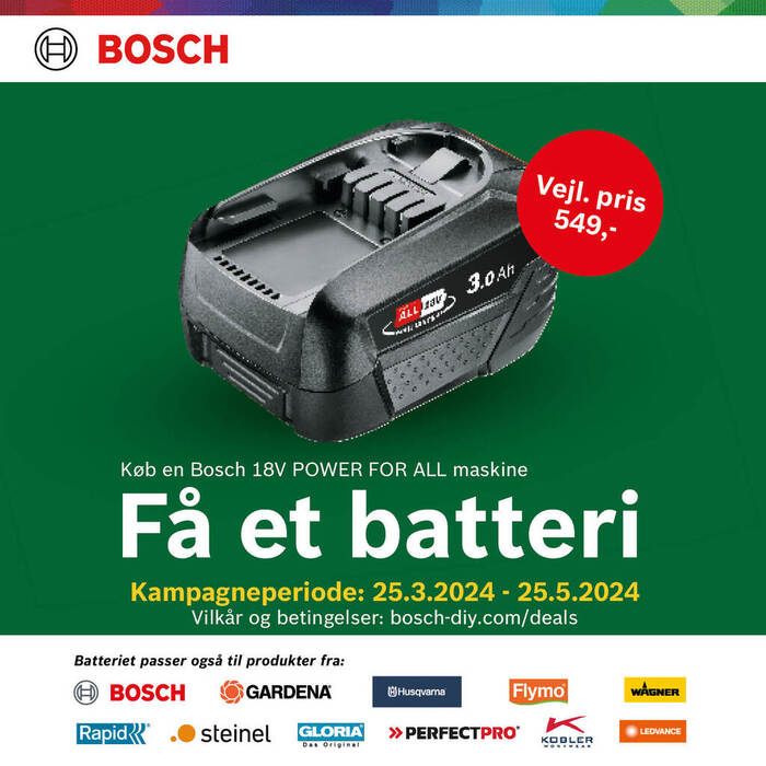 Bosch 18V batterikampagne 2024